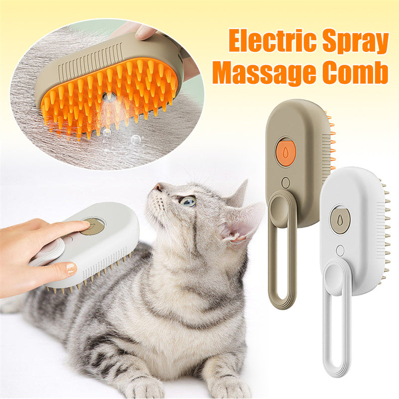 Steam Pet Grooming Brush – Electric Cat & Dog Deshedding Hair Removal Comb